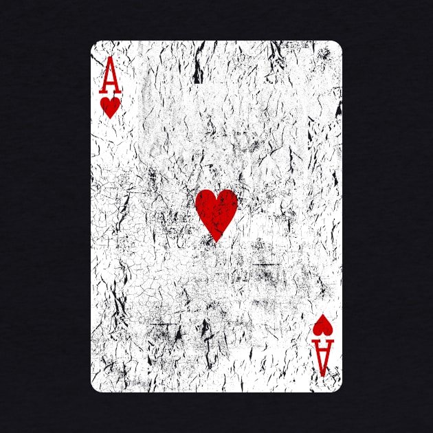 Ace of Hearts Playing Card by vladocar